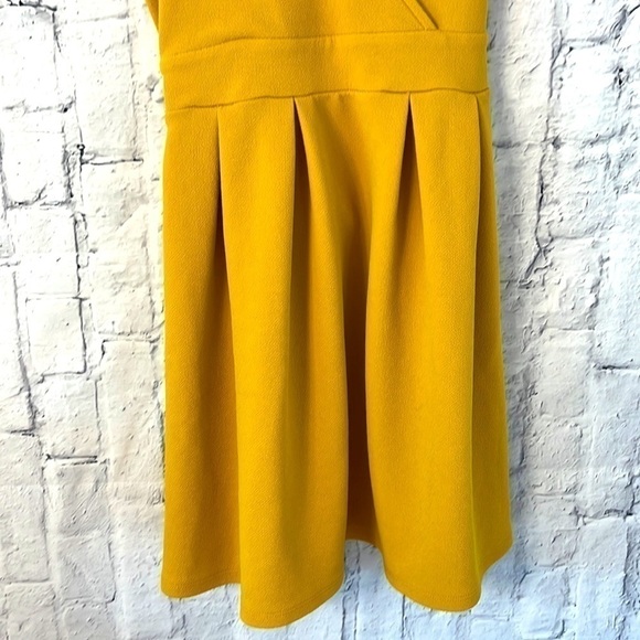 honey Yellow Crisscross Dress with Back Tie - Picture 3 of 9